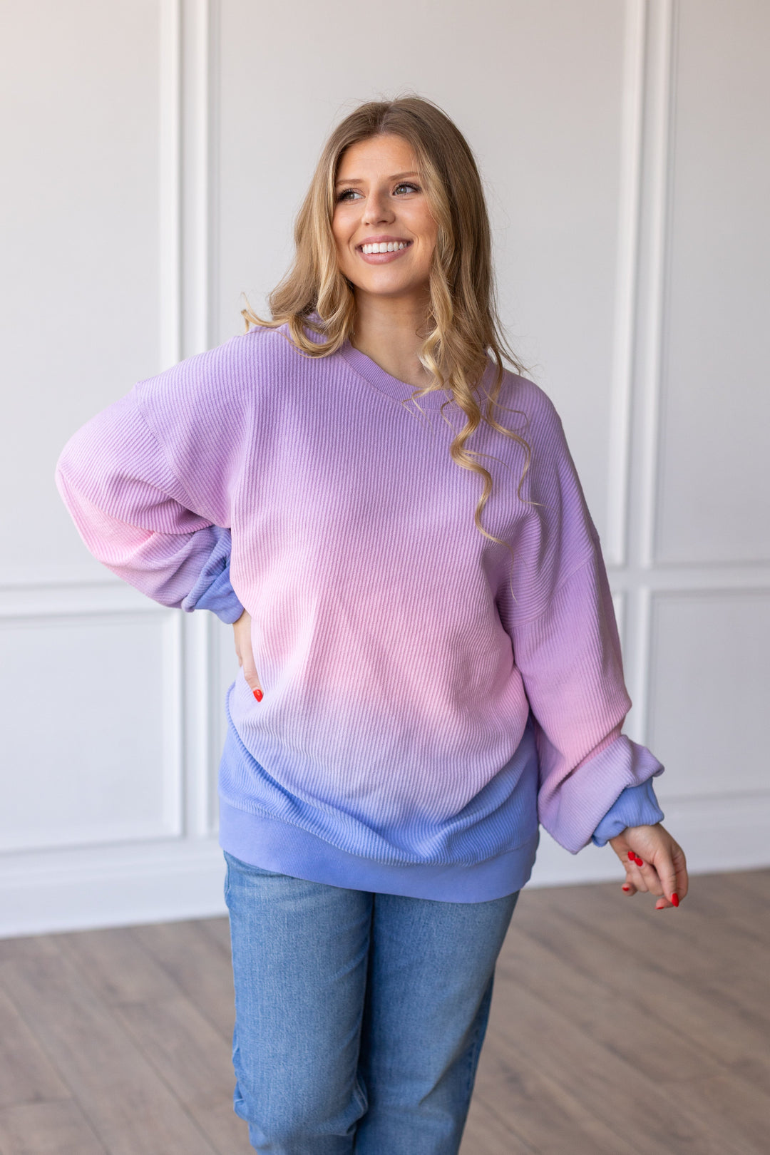 COTTON CANDY OMBRE CORDED CREWS