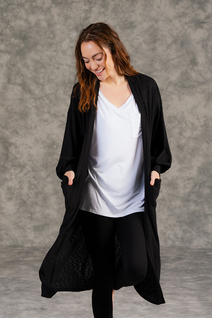 Sew In Love - Black Duster Cardigan