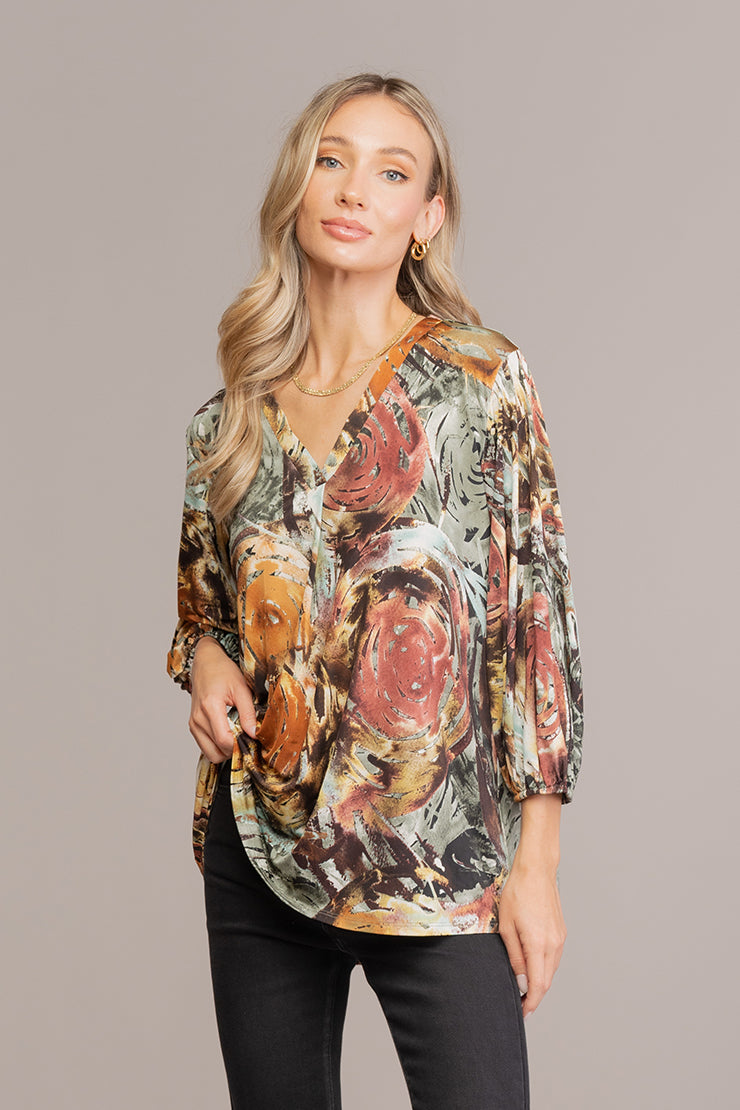 Sew In Love Vendor Box Dec - Floral Roses Top V Neck