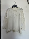 Sew in Love - Cream Rhinestone Sweater