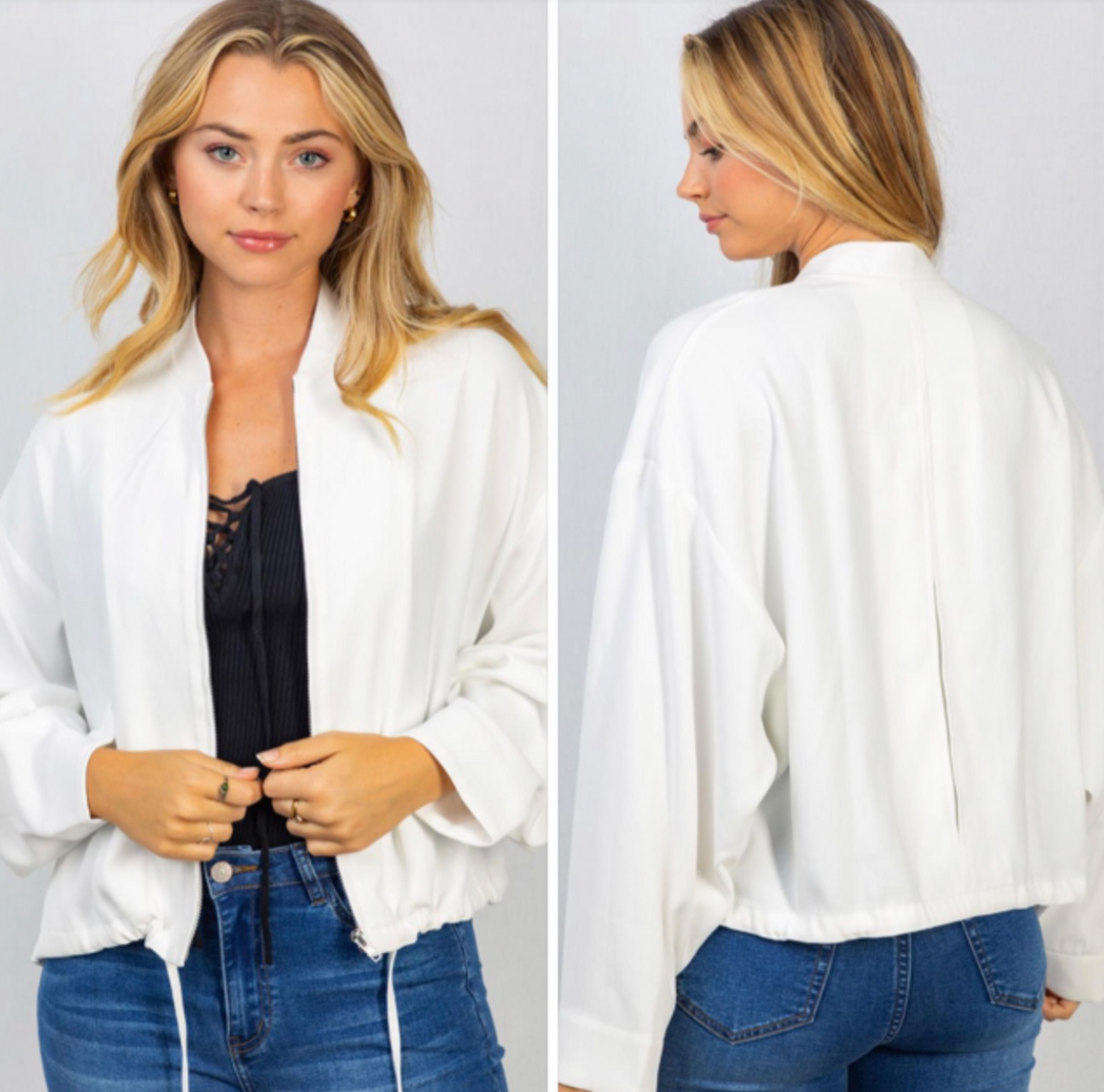 White Birch - Zippered Jacket (White)