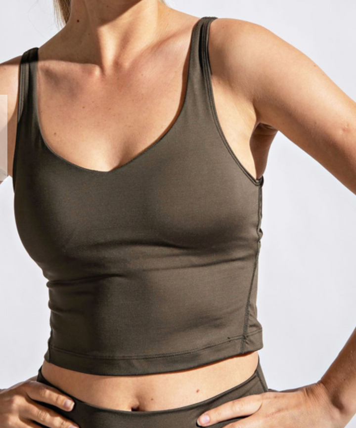 Rae Mode - LUX BUTTER COMPRESSION V NECKLINE YOGA TOP