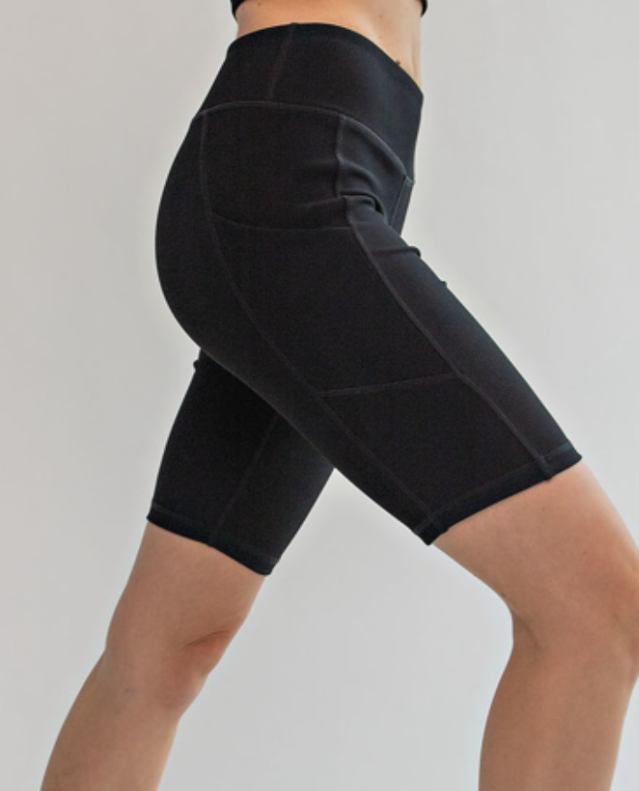 Rae Mode - NYLON RIB BIKER PANTS WITH SIDE POCKETS