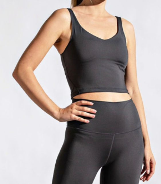 Rae Mode - LUX BUTTER COMPRESSION V NECKLINE YOGA TOP