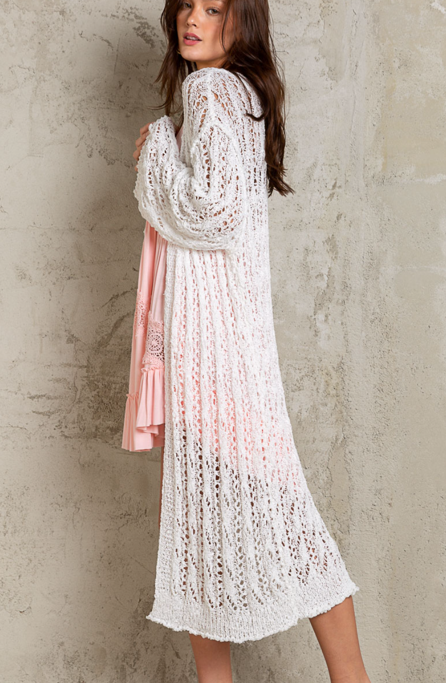 POL - Open Knit Duster (Ivory)