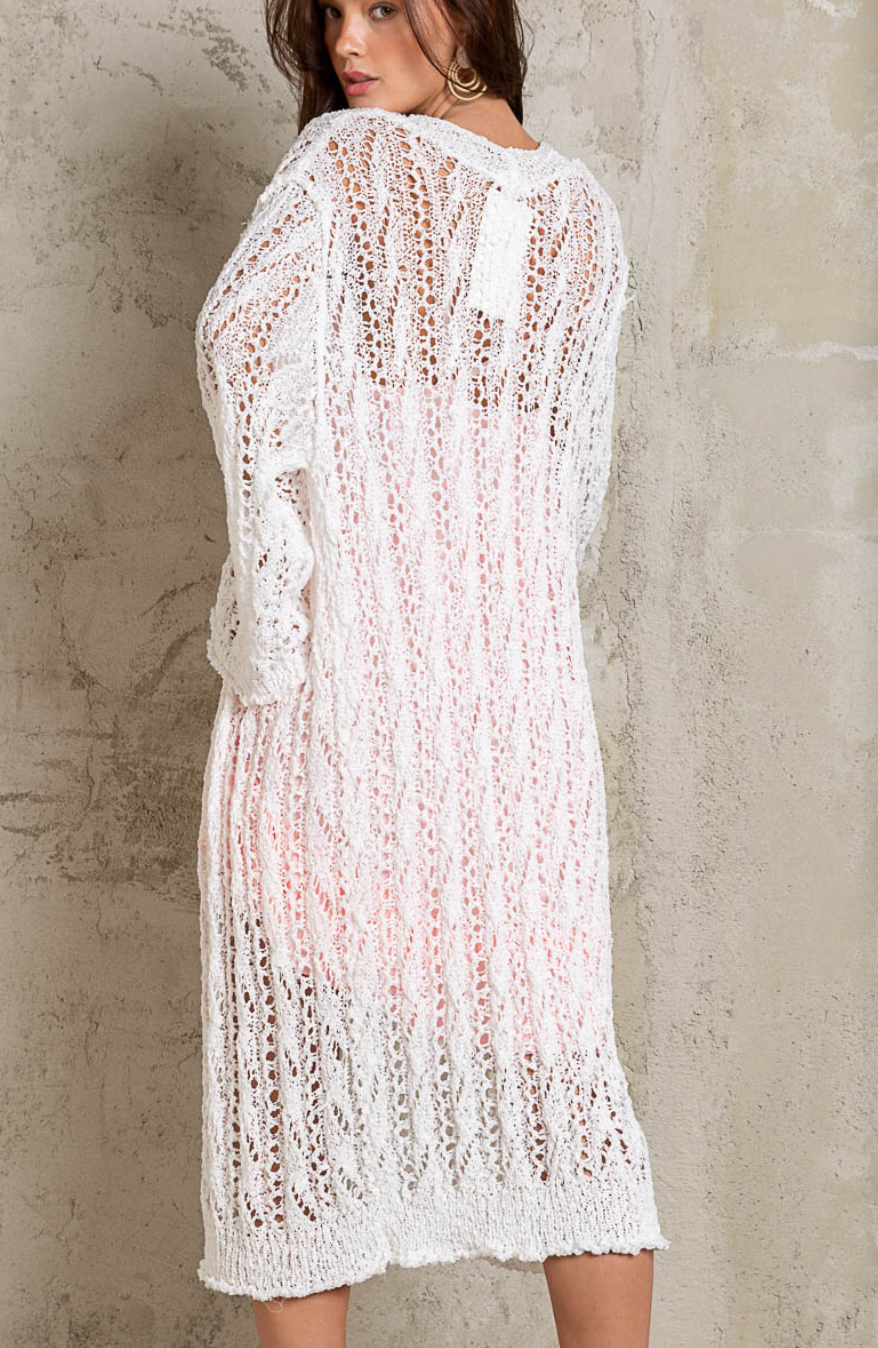 POL - Open Knit Duster (Ivory)