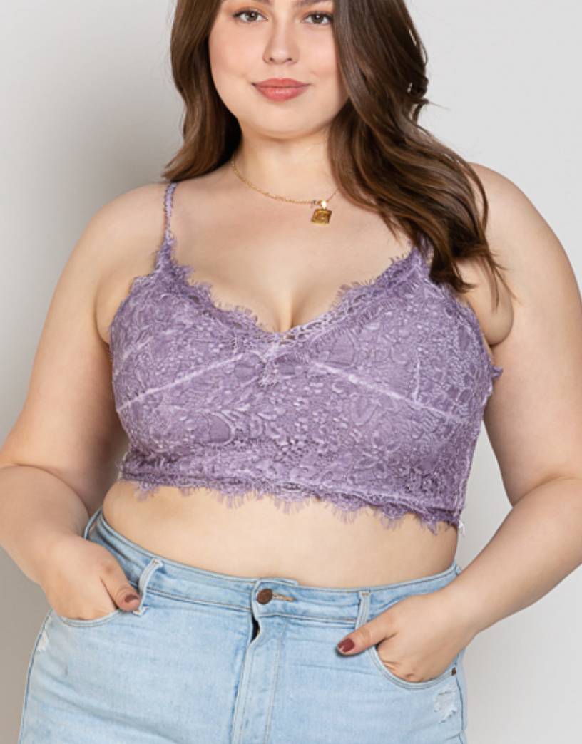 POL - Empire Bodice Crochet Lace Crop Top