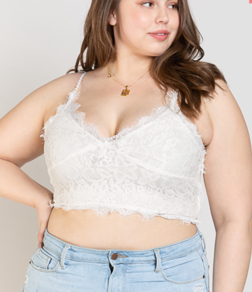 POL - Empire Bodice Crochet Lace Crop Top