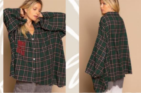 POL - Oversized Flannel Top