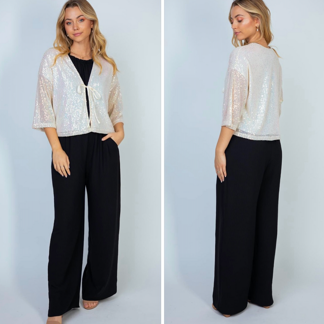White Birch - Sequin Bolero