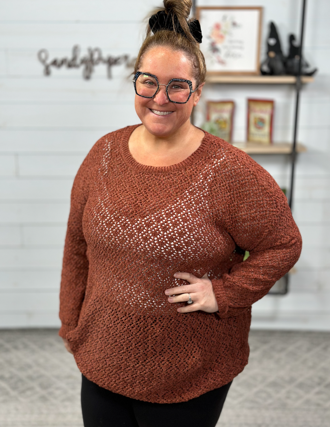 Heyson - CABLE KNIT CHENILLE SWEATER PULLOVER