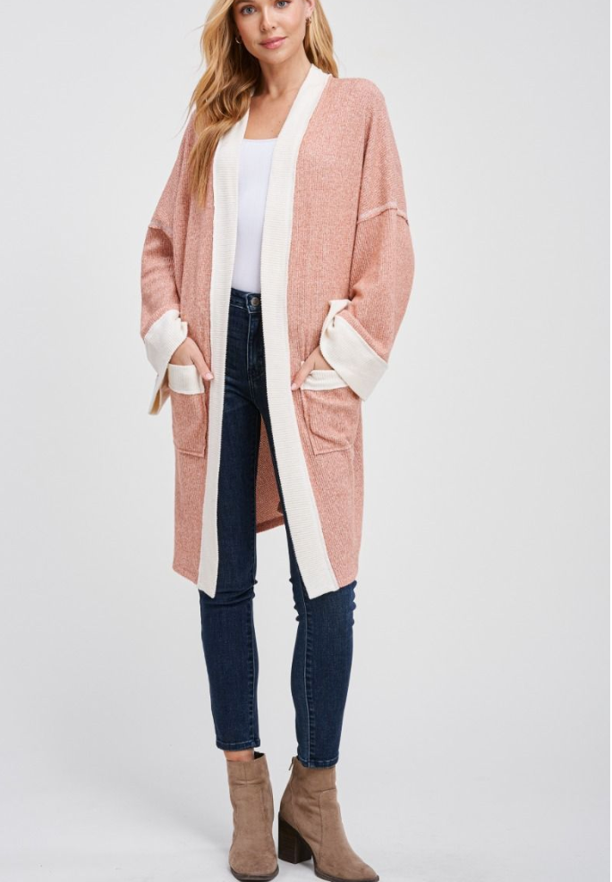 White Birch - Waffle Knit Cardigan