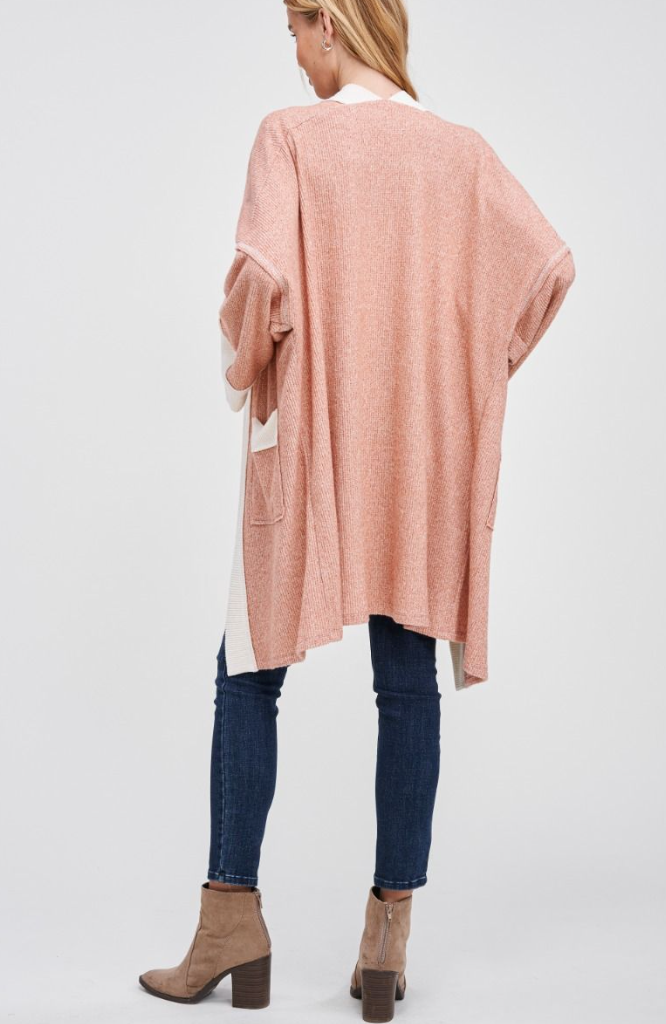 White Birch - Waffle Knit Cardigan