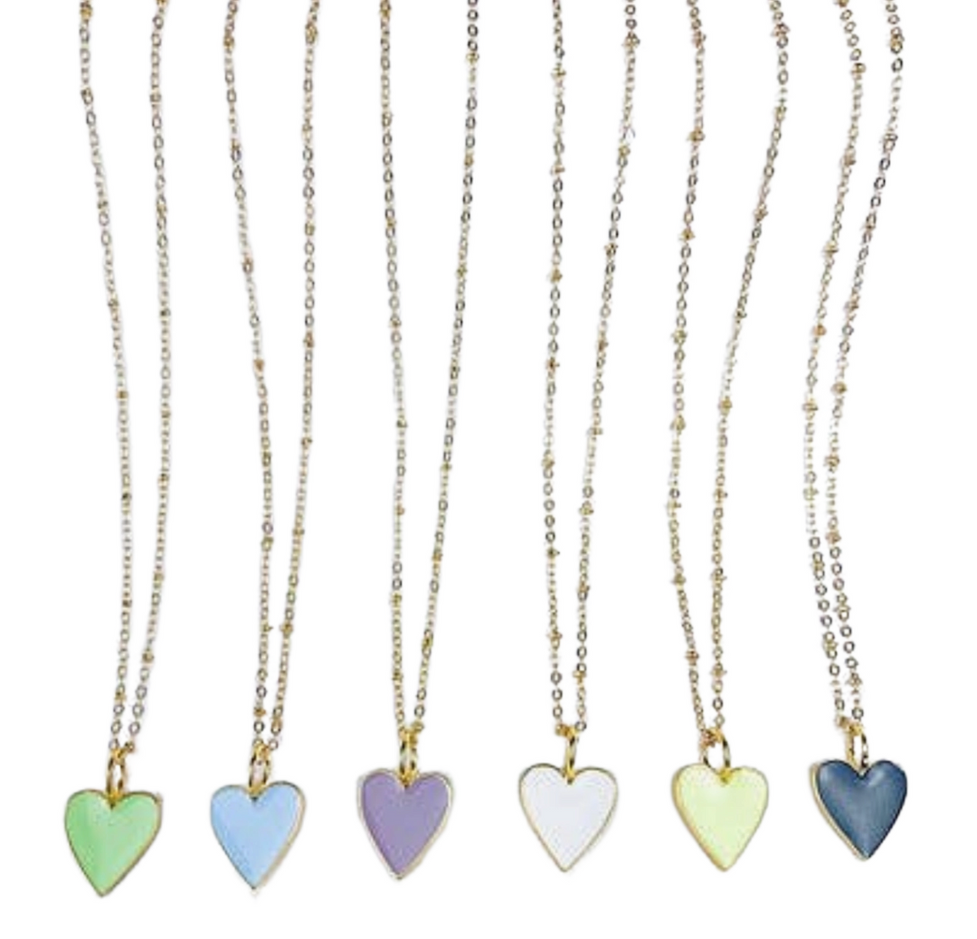 Enamel Heart Necklace