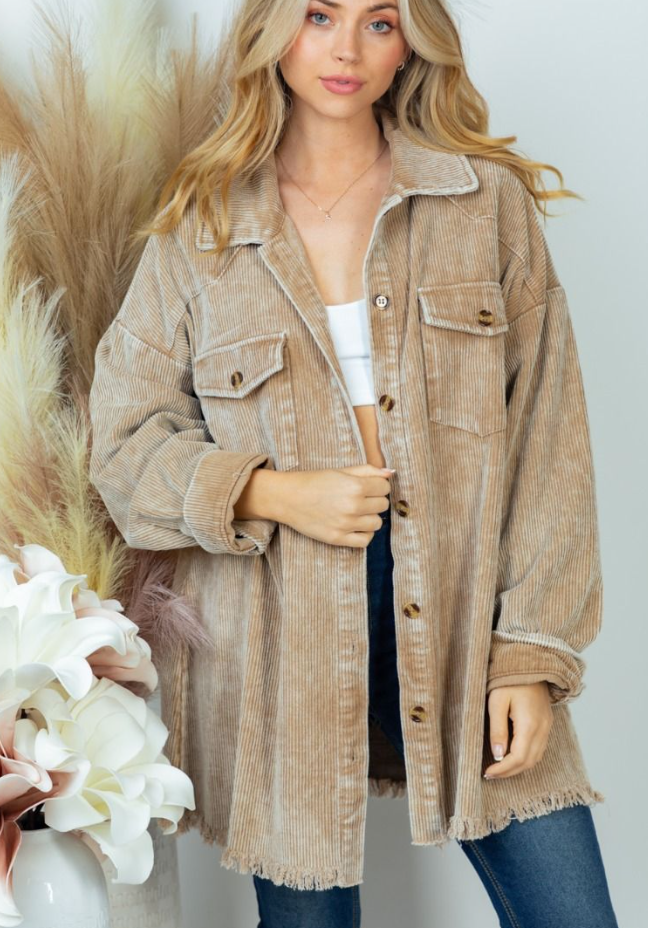 White Birch - Corduroy Shacket