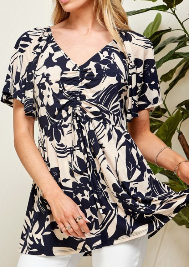 Shopin LA - Floral Peplum Top