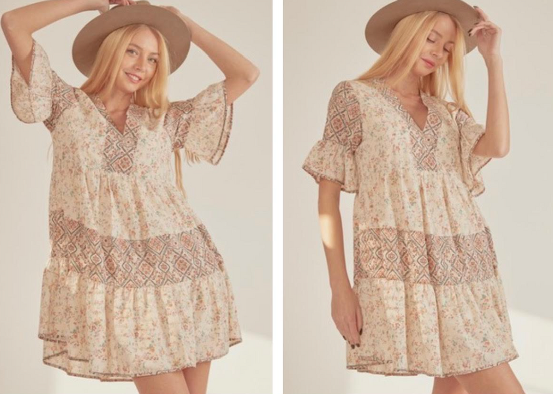 Shopin LA - Ruffle Floral Dress