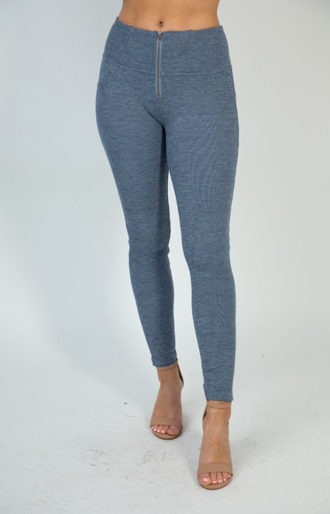 White Birch - Zipper Front Leggings