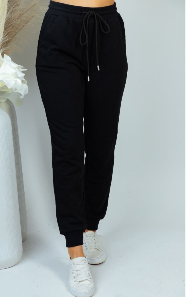 White Birch - Black Joggers