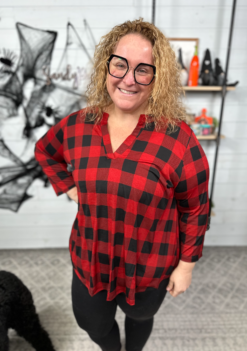 Sew In Love - Gabby Black/Red Plaid