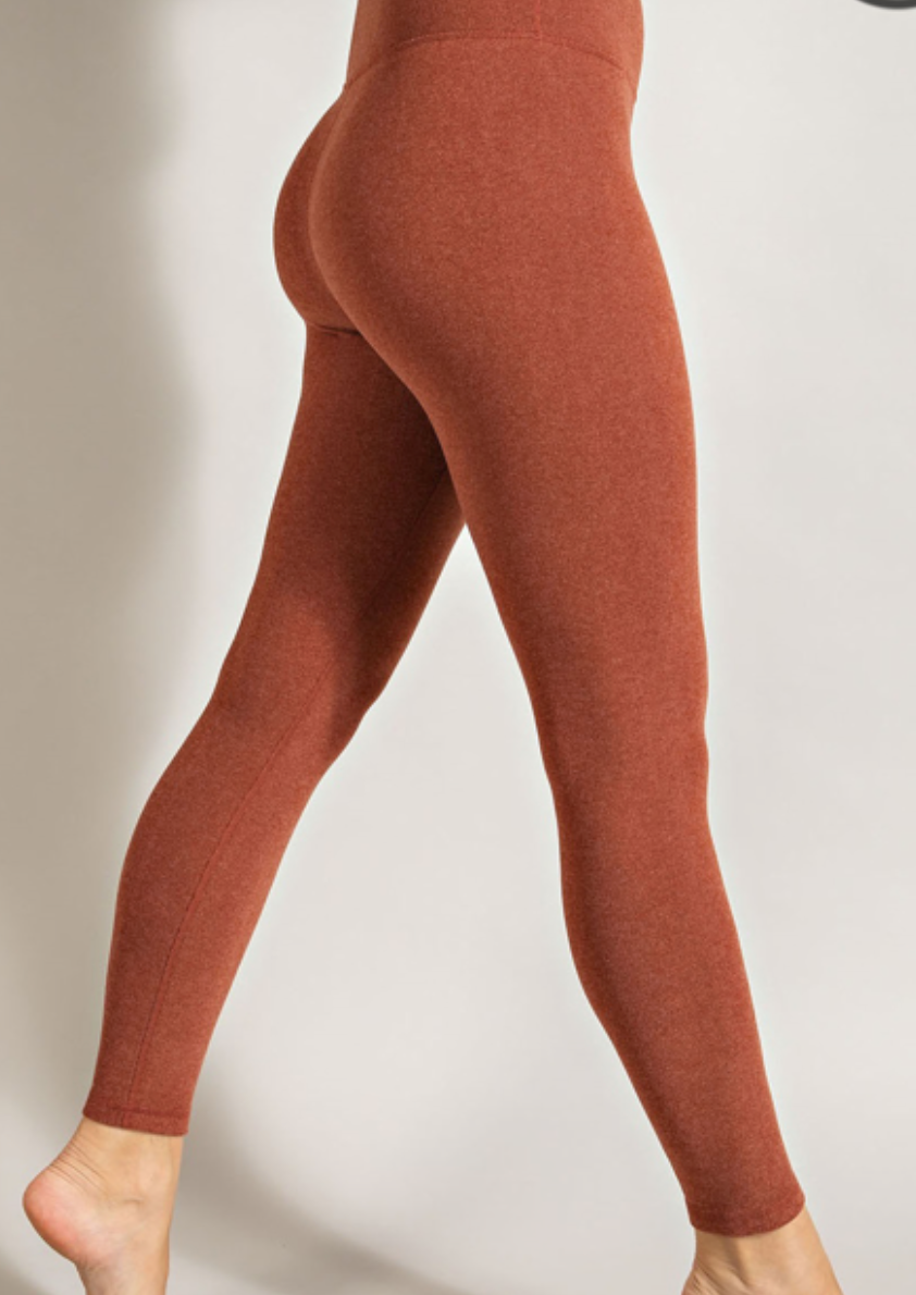 Rae Mode - RIB BRUSHED HI WAIST FULL YOGA PANTS