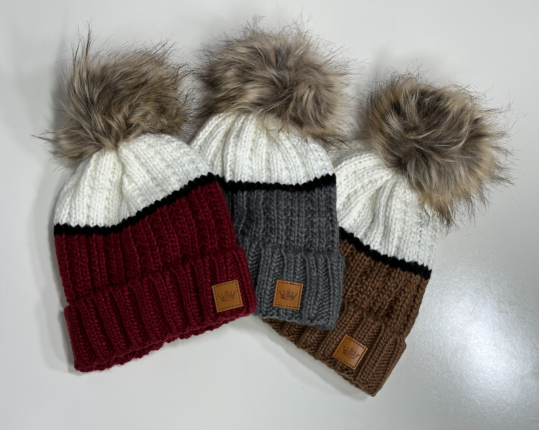 Pom Hat - Two Tone