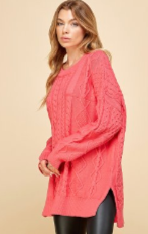 limenchili - cable knit oversized sweater