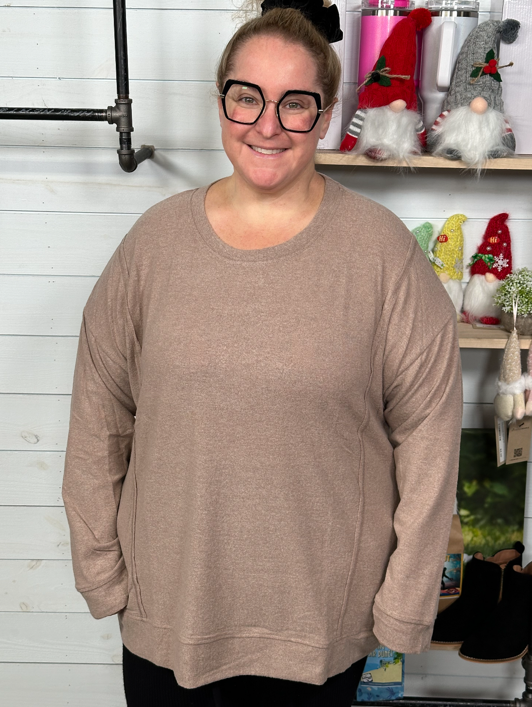 Cotton Bleu - Soft Warm Brushed Hacci Top