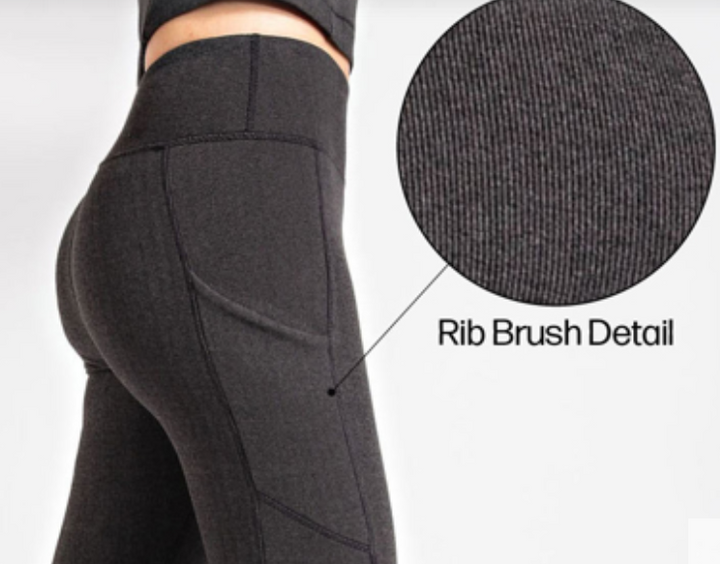 Rae Mode - RIB BRUSHED HI WAIST FULL YOGA PANTS