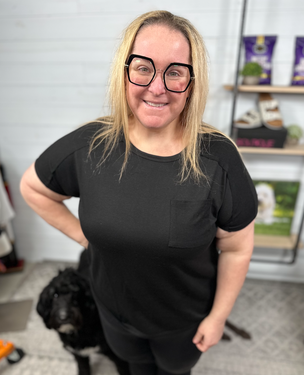 Sew in Love - French Terry Black Tee