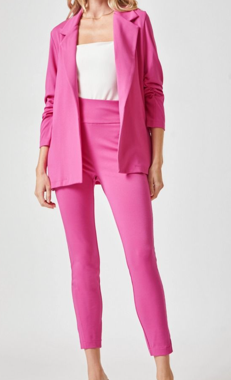 Dear Scarlett - Magic High Waist Skinny Pants Hot Pink