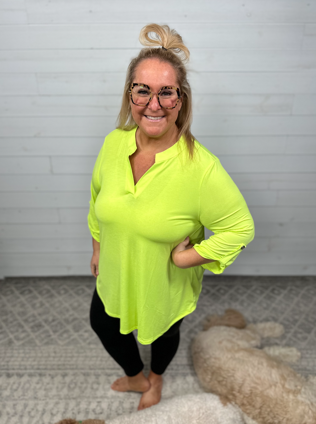 Dear Scarlett - Lizzy Top Neon Green