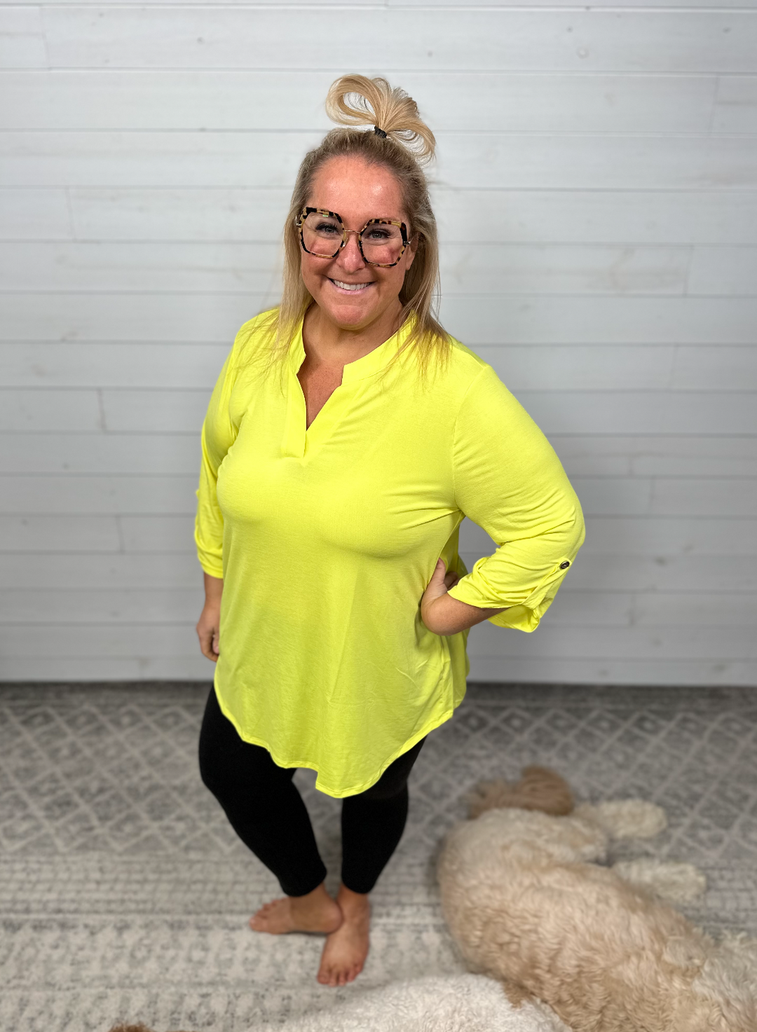 Dear Scarlett - Lizzy Top Neon Yellow