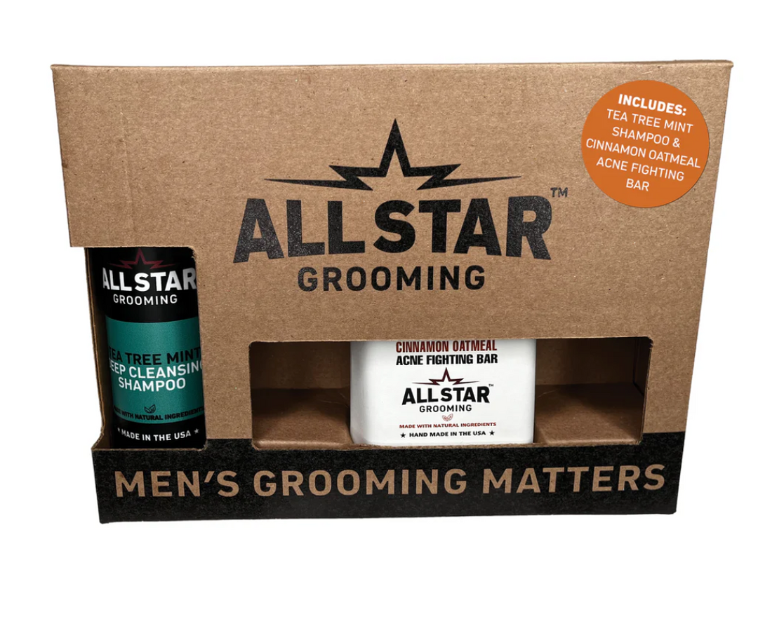Acne Fighting Bar + Tea Tree Shampoo Gift Box