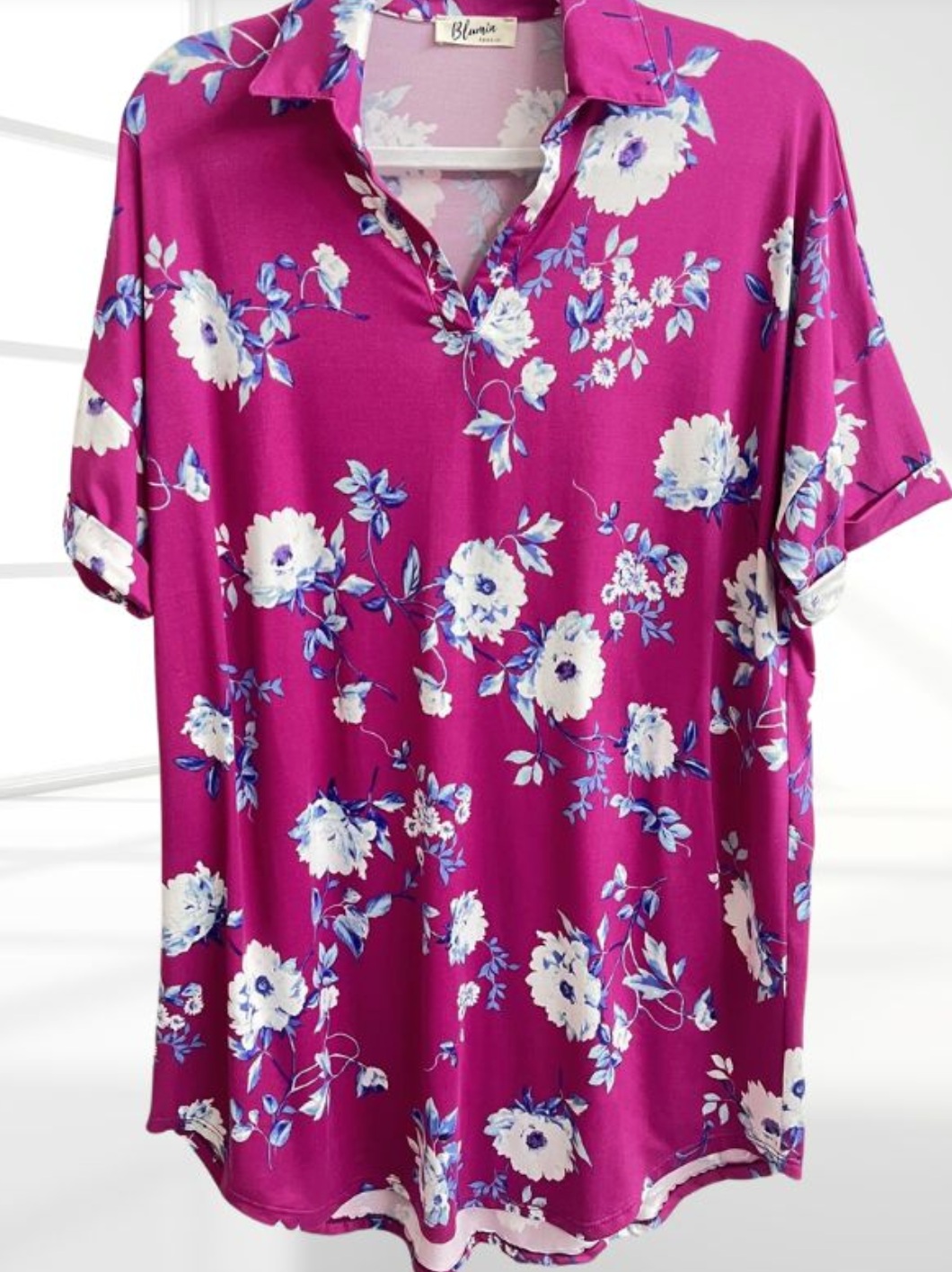 Blumin' - Magenta Floral Tunic
