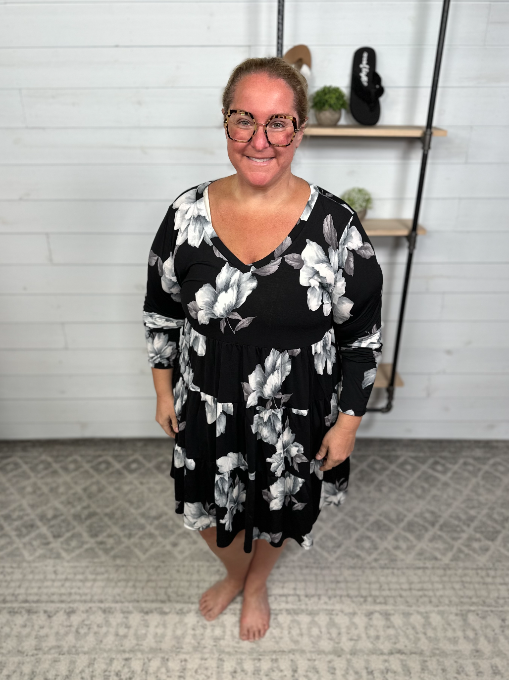 Sew in Love - Black Floral Dress