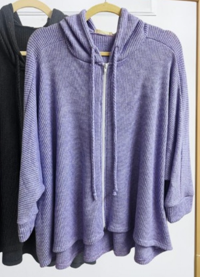 Blumin' - Waffle Zip-Up Sweater