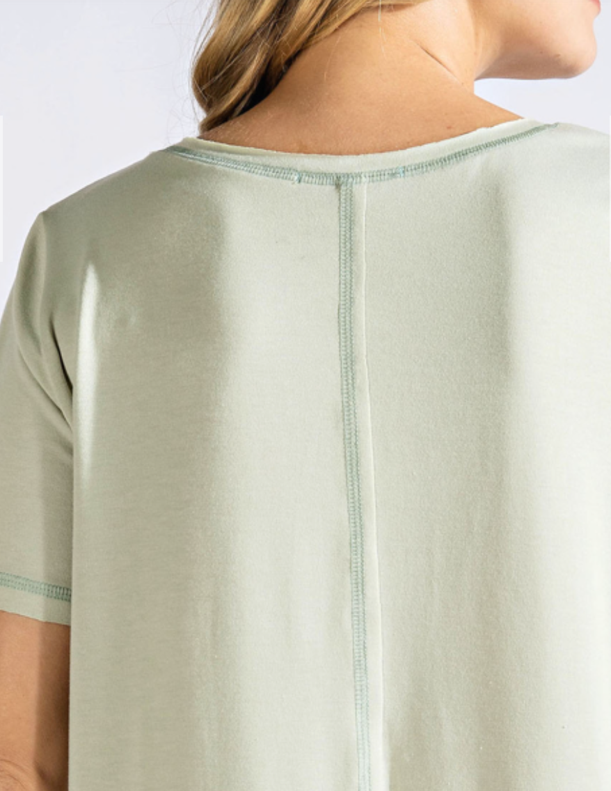 Rae Mode - V Neck Top (Sage)