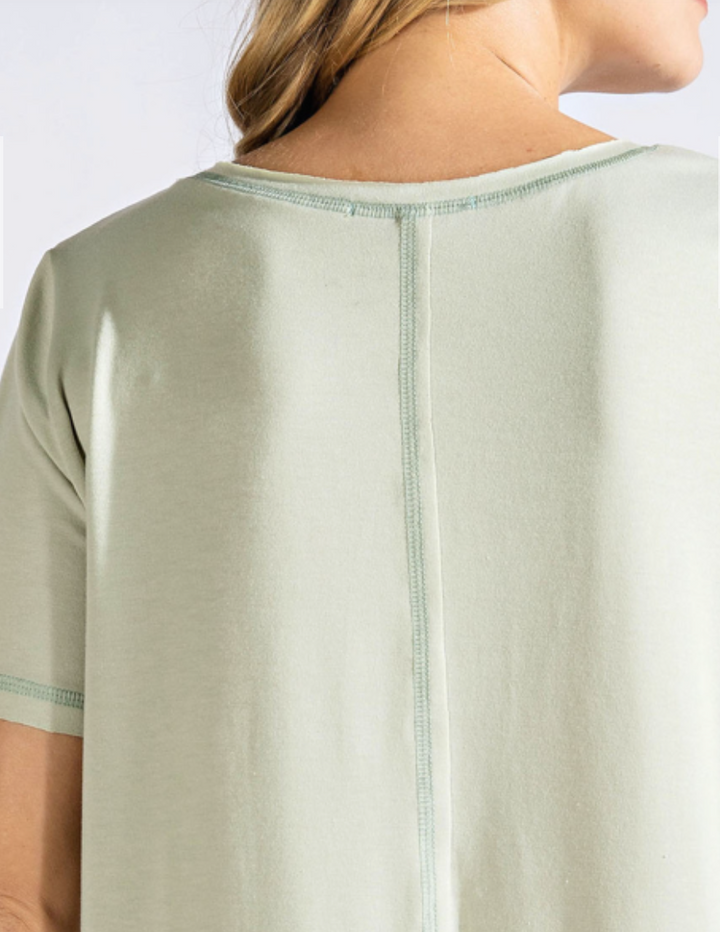 Rae Mode - V Neck Top (Sage)