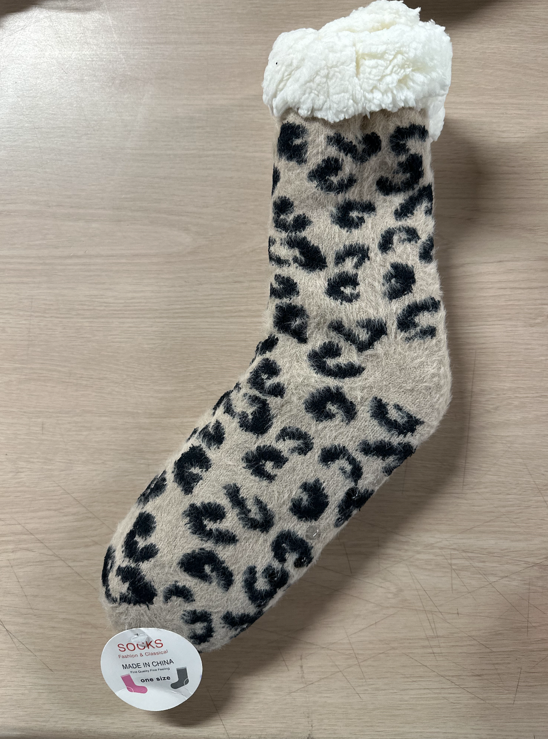 Cheetah Fuzzy Socks