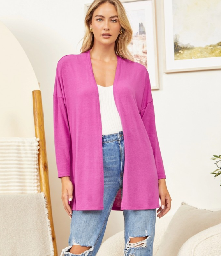 Andree by Unit - Magenta Cardigan
