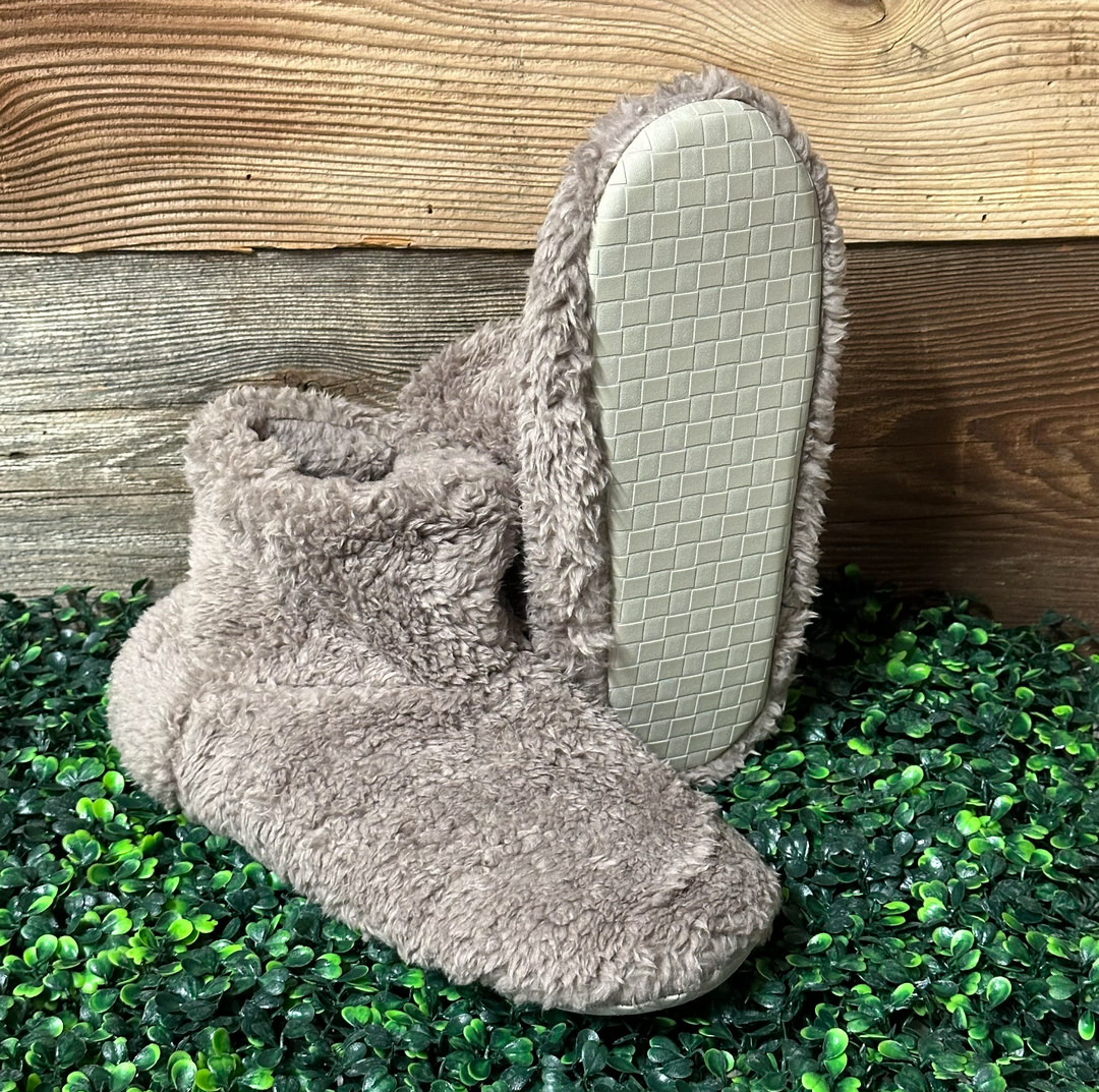 Taupe Bootie Slippers