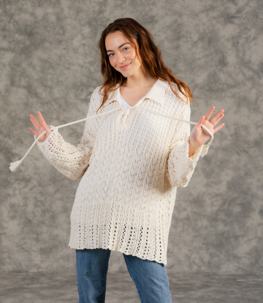 Sew in Love - Ivory Crochet Top