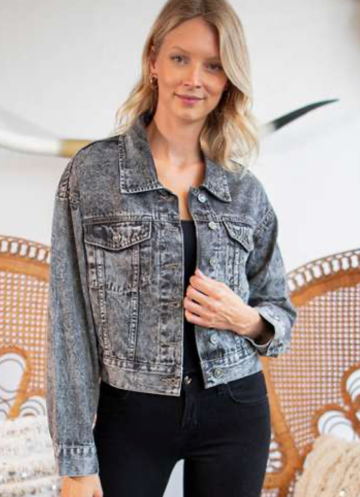 Sew in Love - Grey Denim Jacket