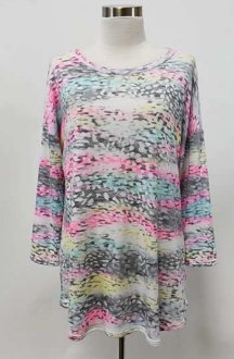 Dear Scarlett - Multi Color French Terry Top