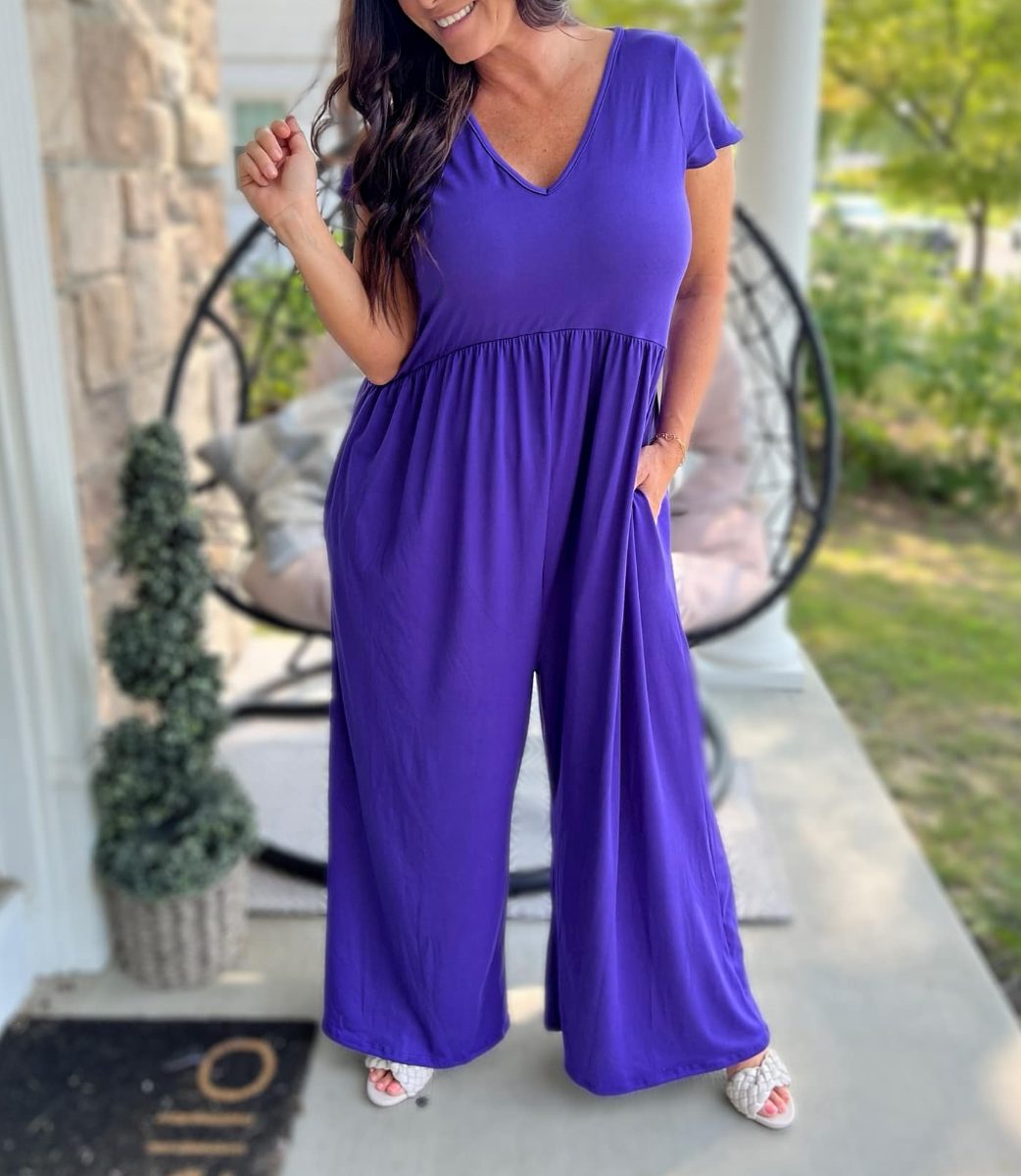 Purple Short Sleeve Jumper