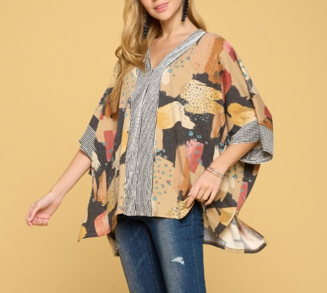 Oddi - Multi Print Poncho