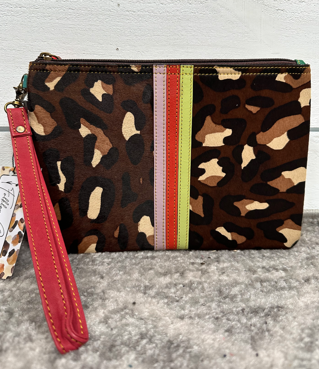Folklore Couture - Cheetah Wristlet