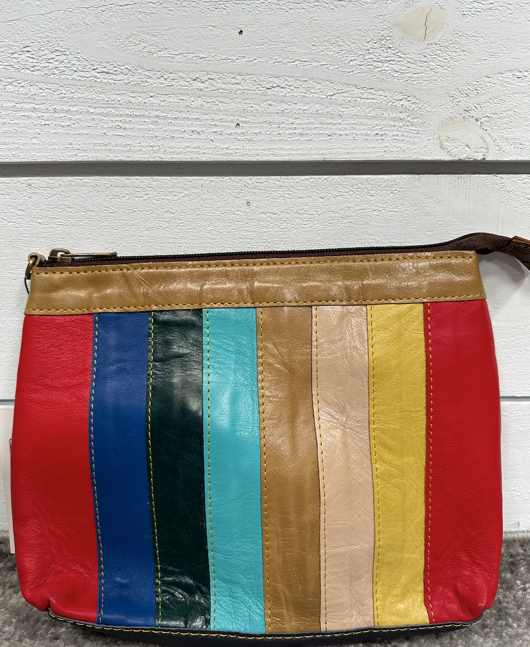 Folklore Couture - Striped Leather Crossbody