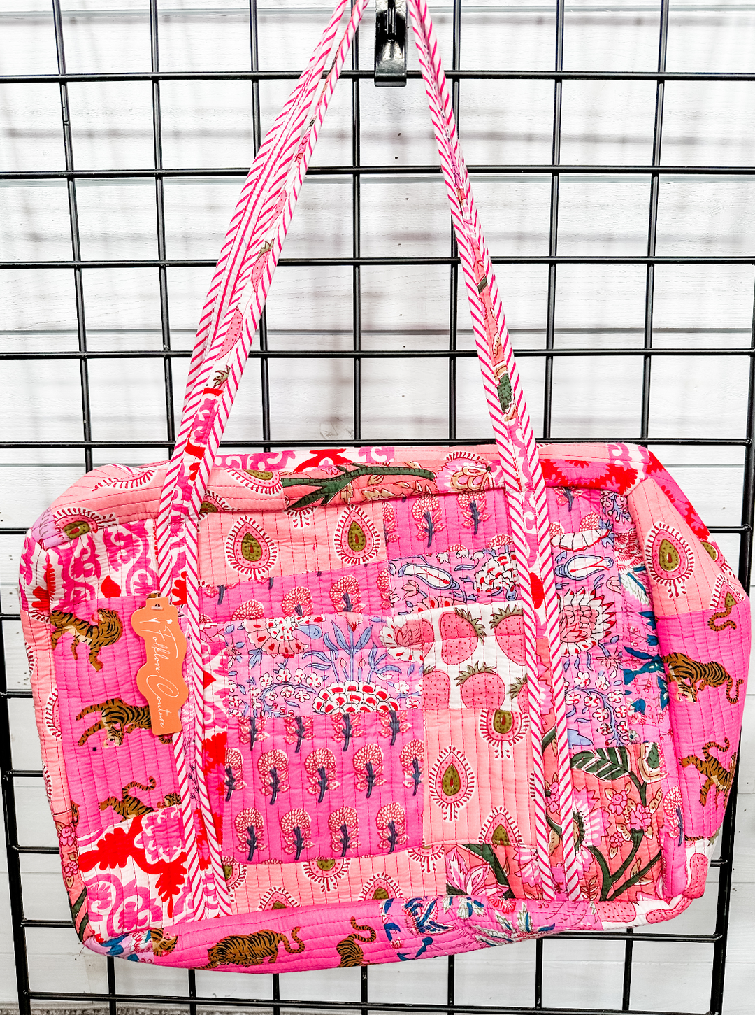 Quilted Weekender Bag Strawberry
